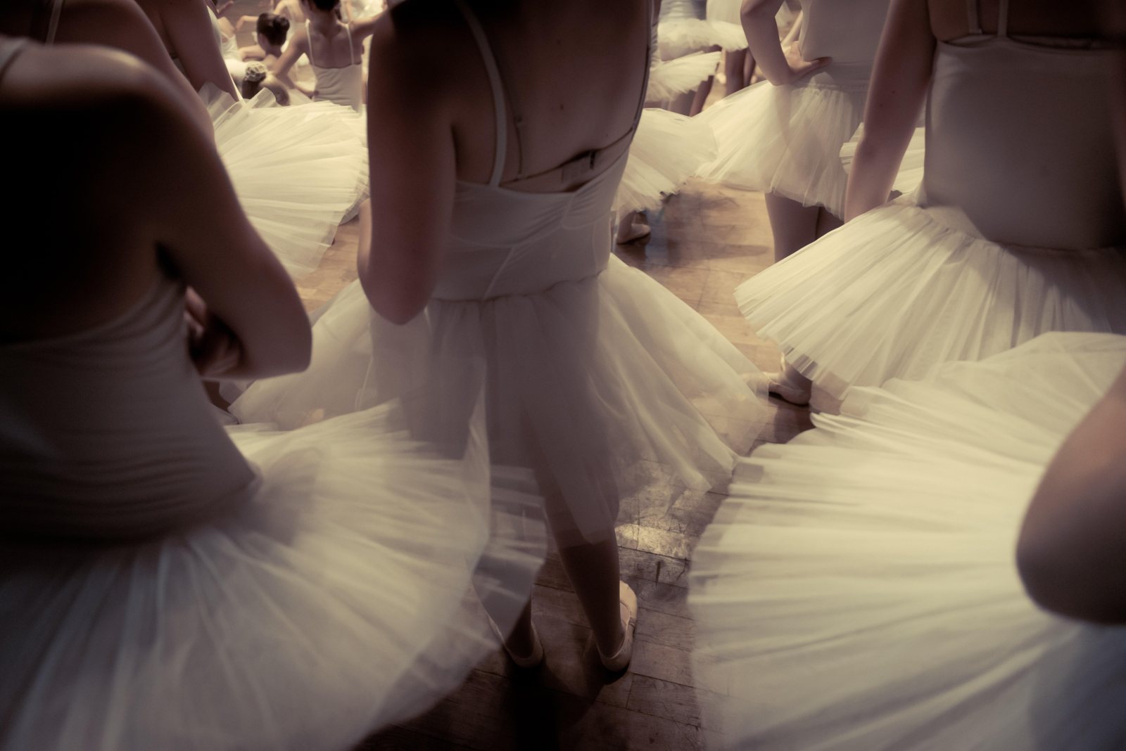 Close-up of a hand-finished tutu